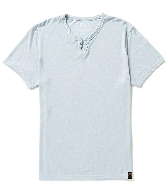 Lucky Brand Short Sleeve Button Notch Neck Venice Burnout T-Shirt Product Image