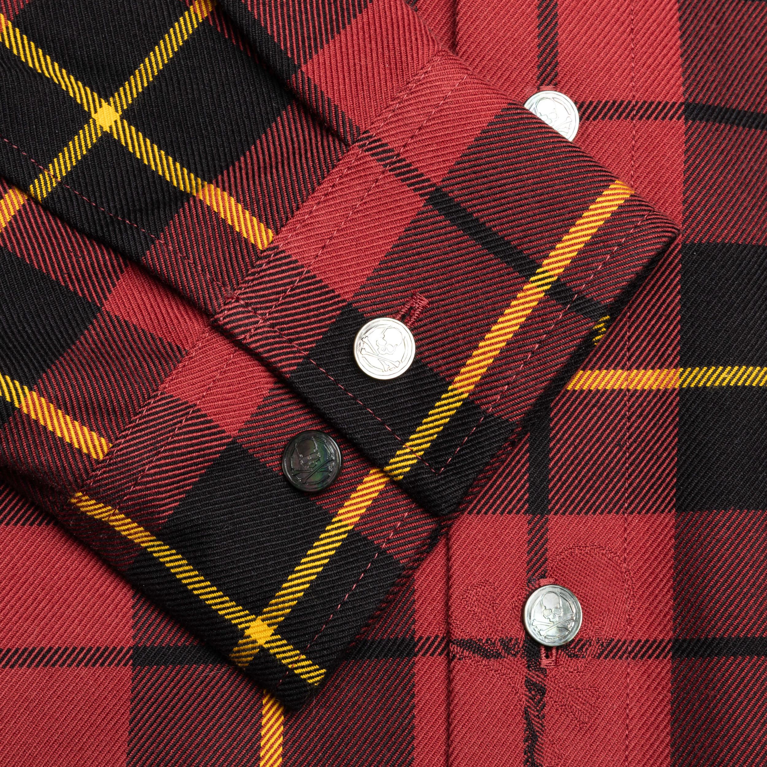 Plaid Long Sleeve Woven Shirt - Burgundy Plaid Male Product Image