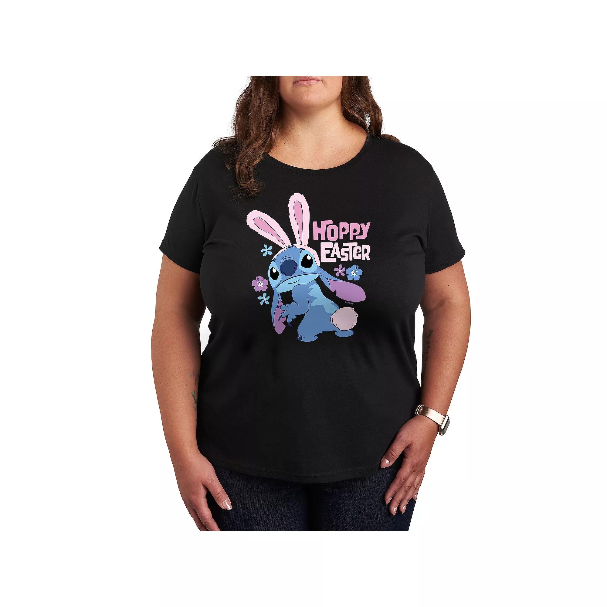 Disney's Lilo & Stitch Plus Hoppy Easter Graphic Tee, Women's,  Product Image