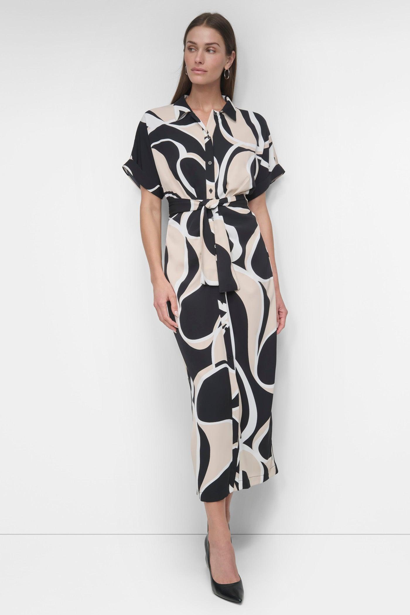 DRAPEY CREPE BELTED MAXI DRESS Product Image