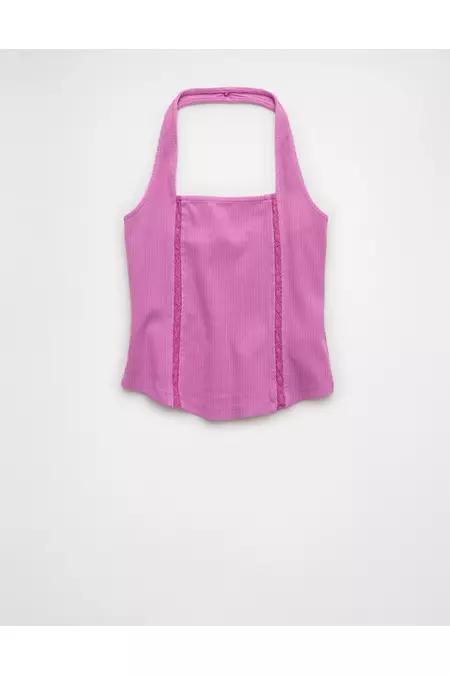 AE Lace Halter Tank Top Women's Product Image