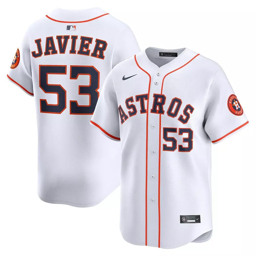 Men's Nike Cristian Javier White Houston Astros Home Limited Player Jersey, Size: XL Product Image