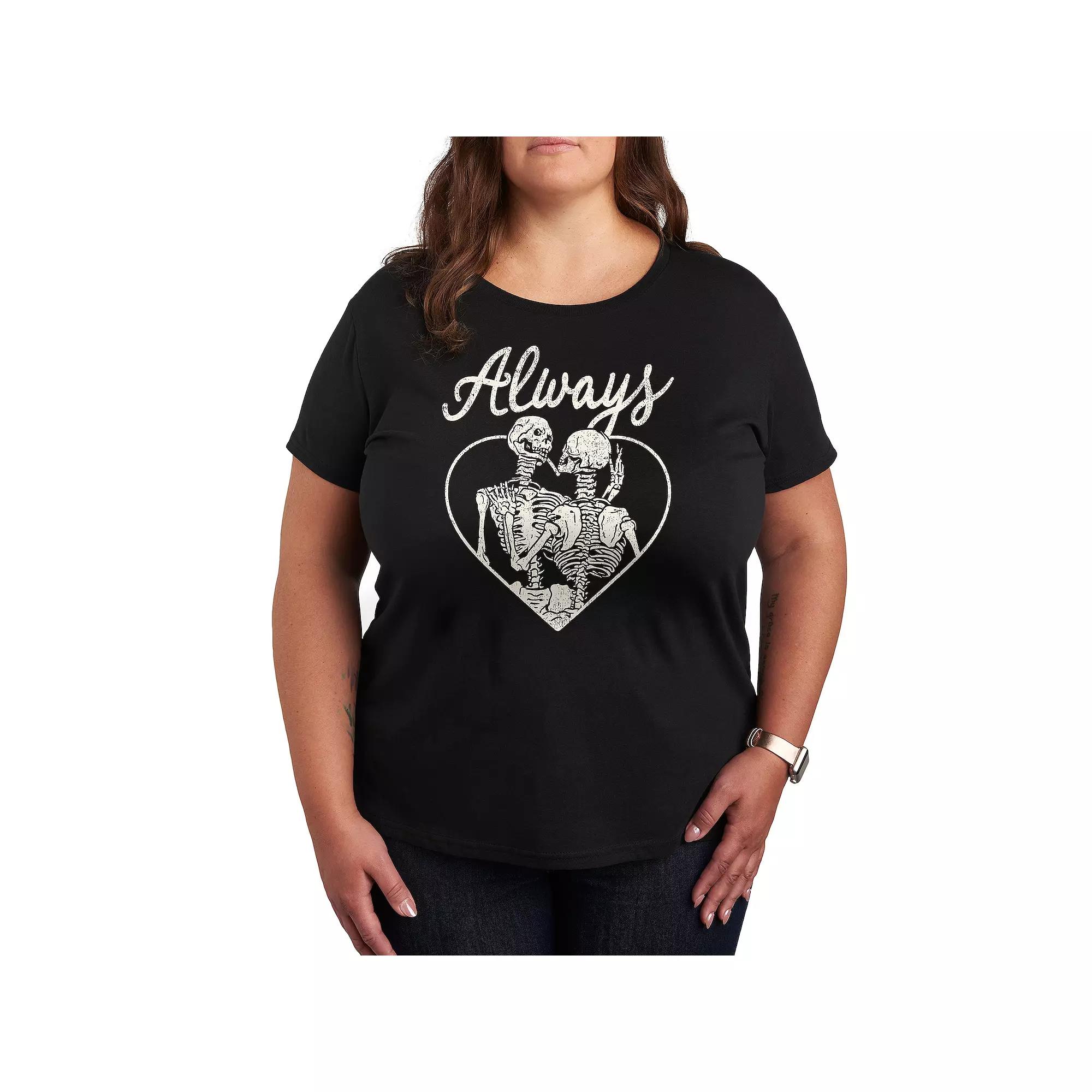 Plus Always Skeletons Graphic Tee, Women's,  Product Image