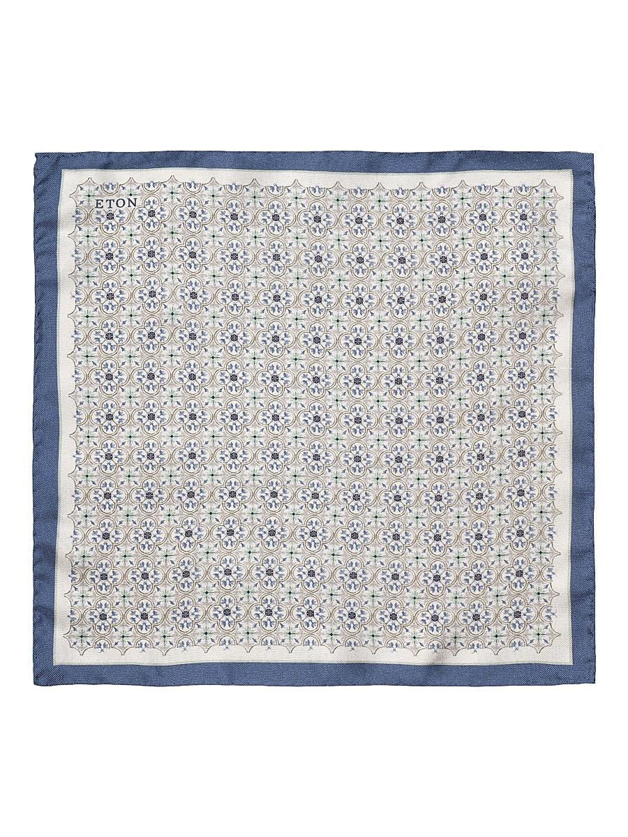 Mens Medallion Silk Pocket Square Product Image