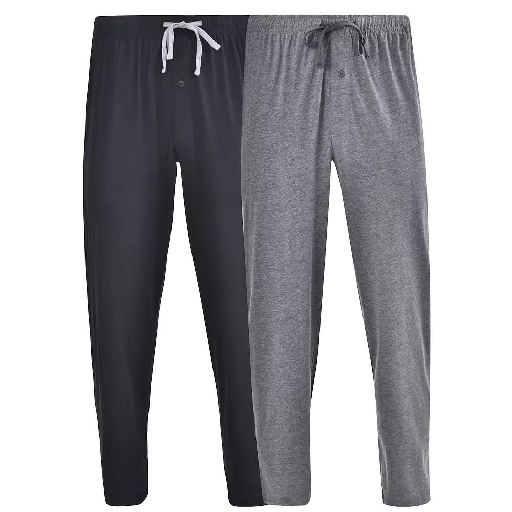Big & Tall Hanes® 2-pack Solid Knit Pajama Pants, Men's,  Product Image