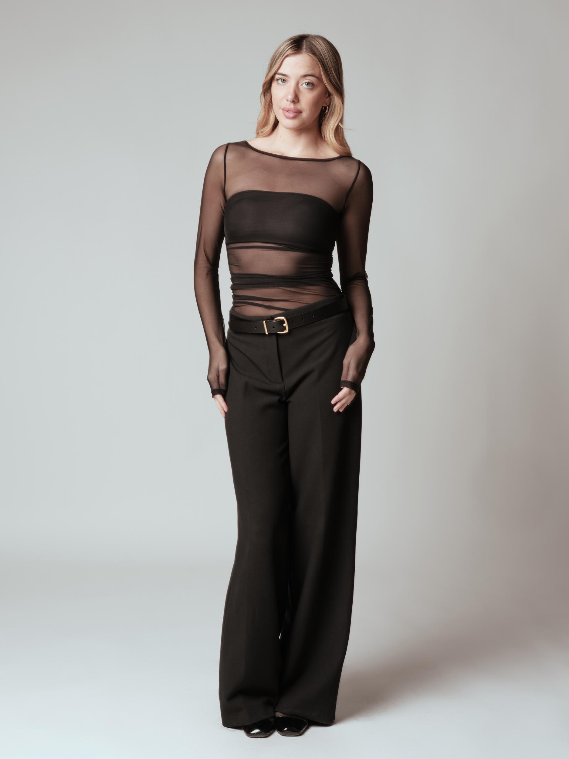 Mesh Bandeau Long Sleeve Product Image