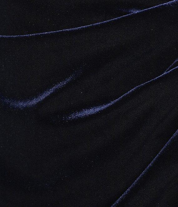 Pear Culture Strapless Ruched Velvet Long Dress Product Image