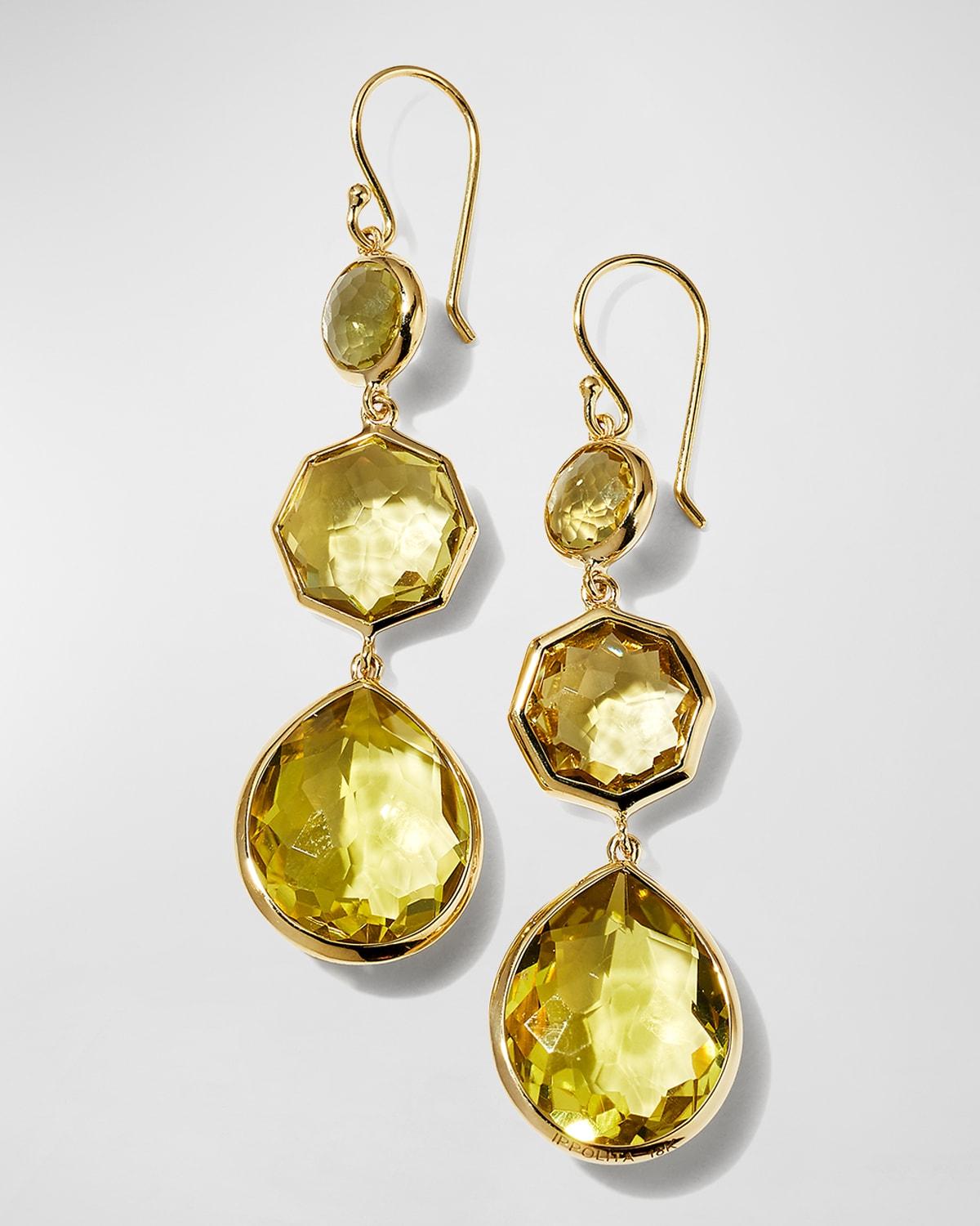 Womens Rock Candy Small Crazy 8S 18K Green Gold & Gemstone Drop Earrings Product Image
