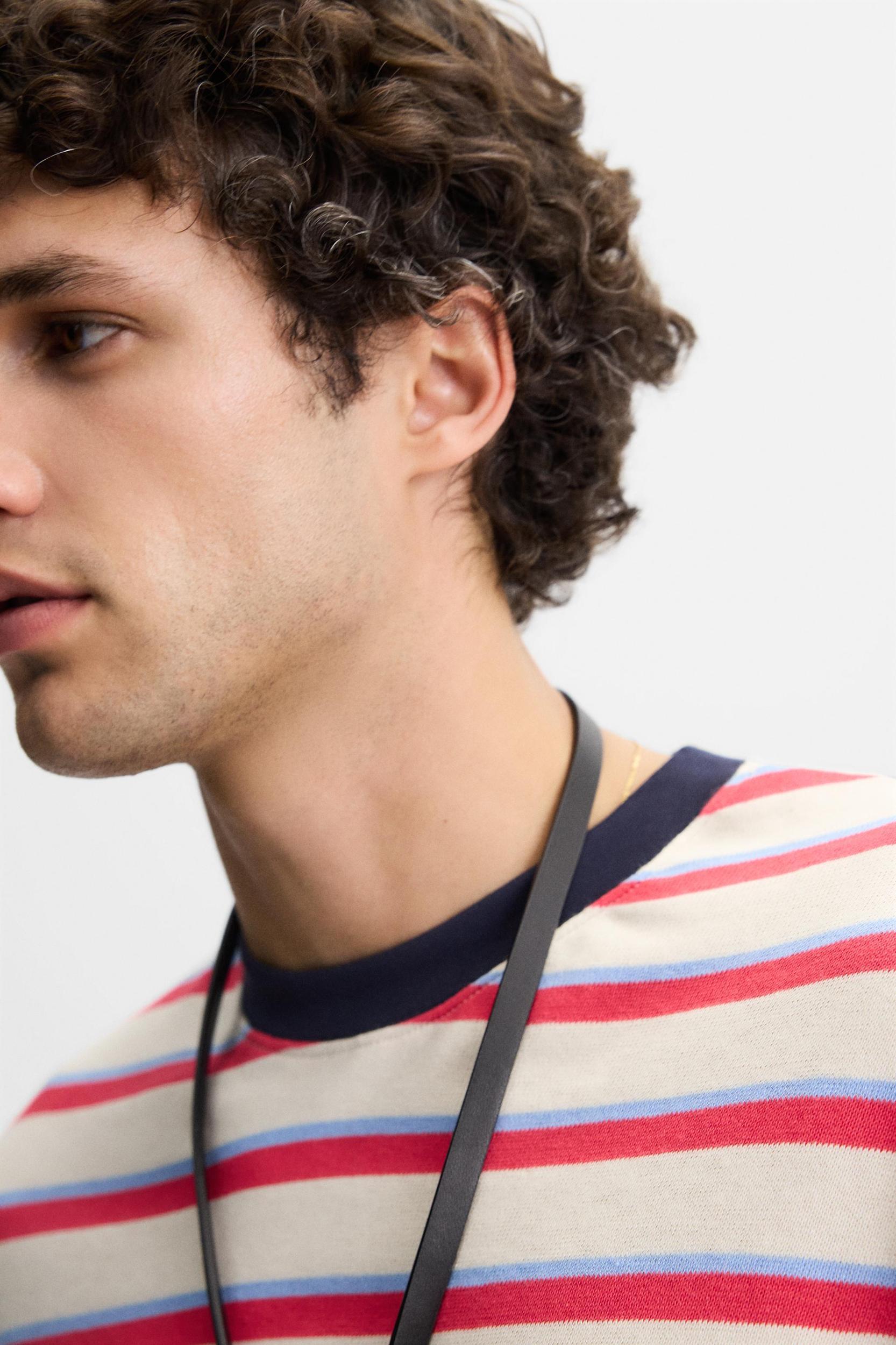 STRIPED CONTRAST T-SHIRT Product Image