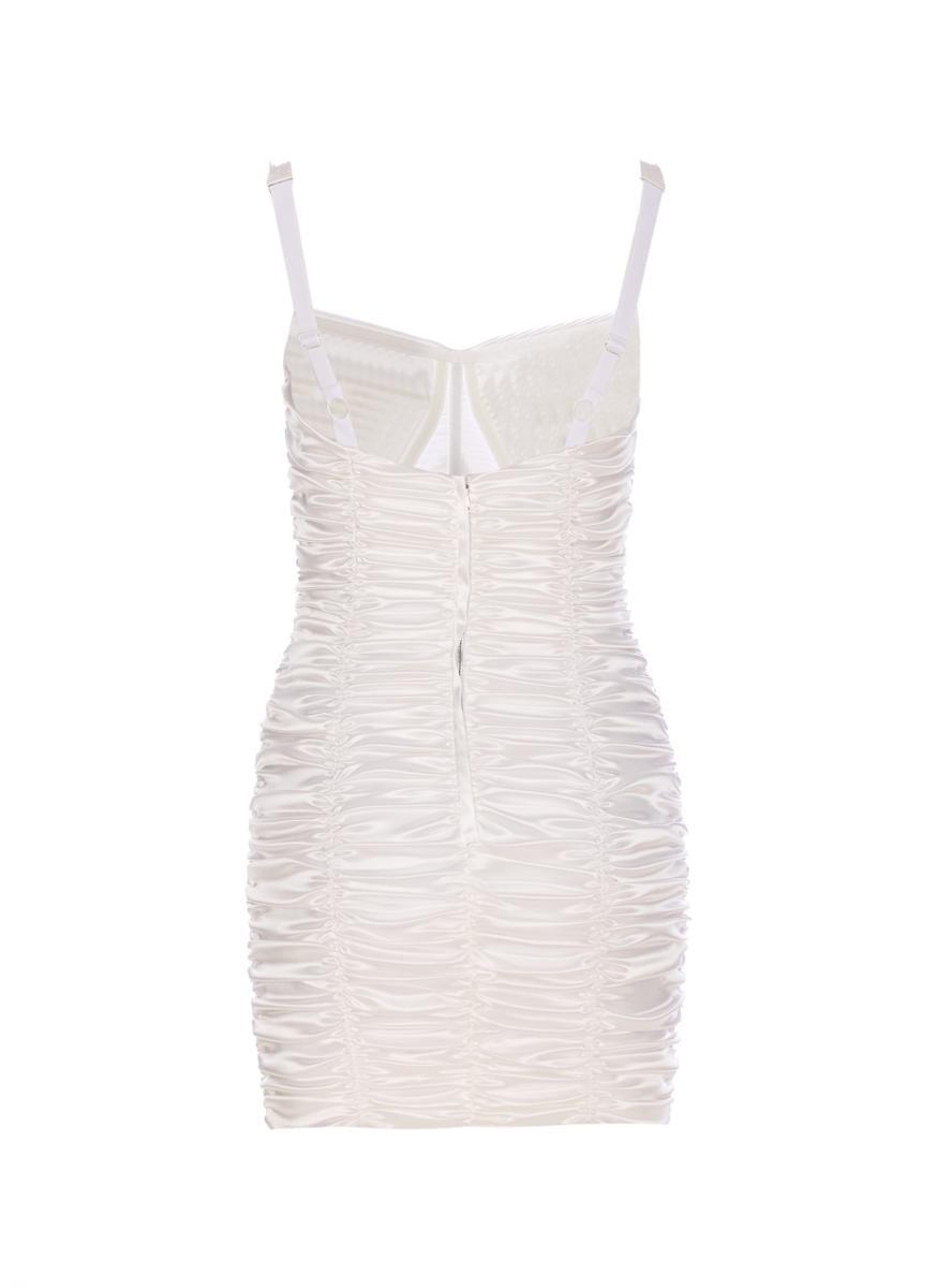 DOLCE & GABBANA Knee Length Dress Adjustable Straps In White Product Image