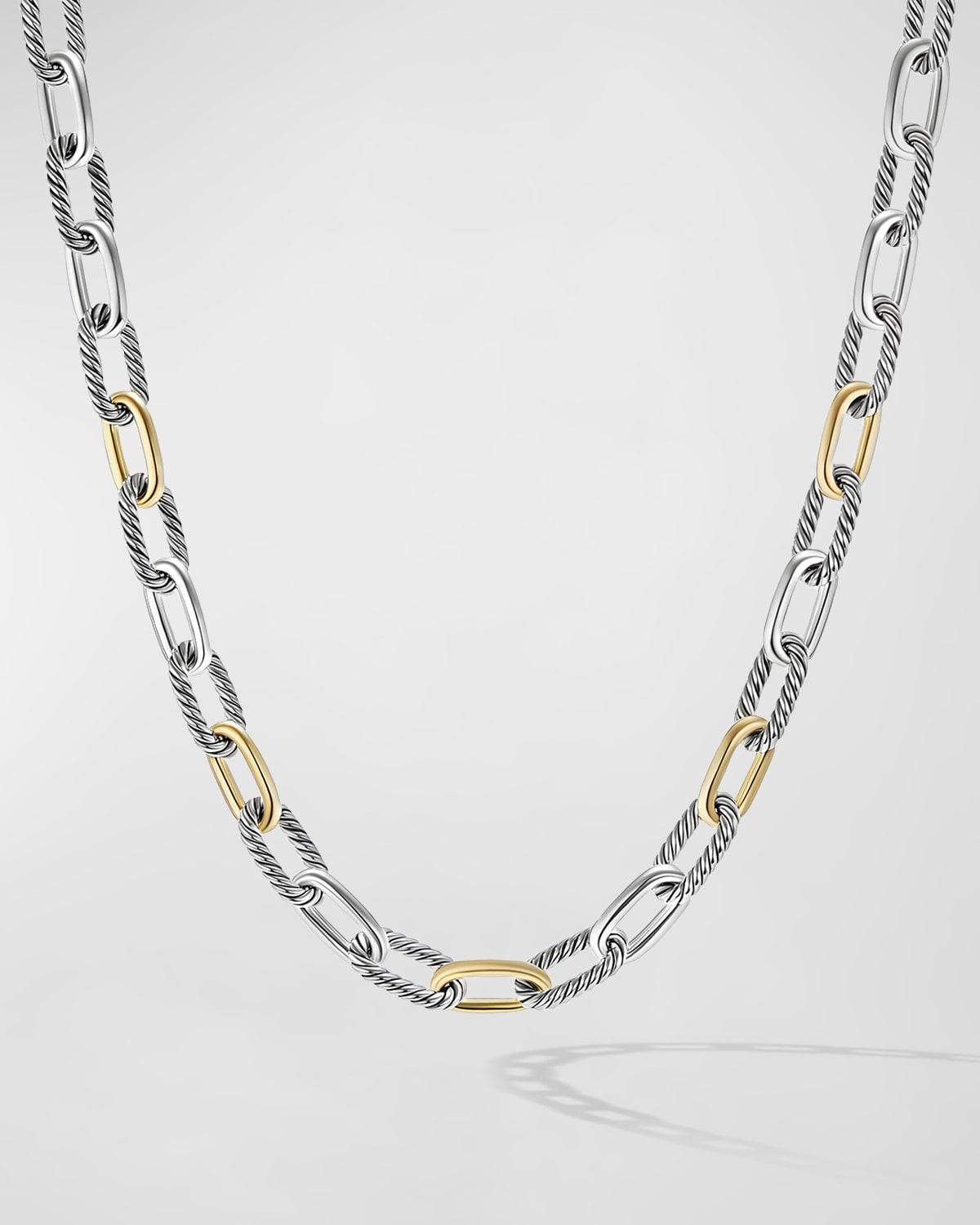 Womens Madison Chain Necklace in Sterling with 18K Yellow Gold - Product Image
