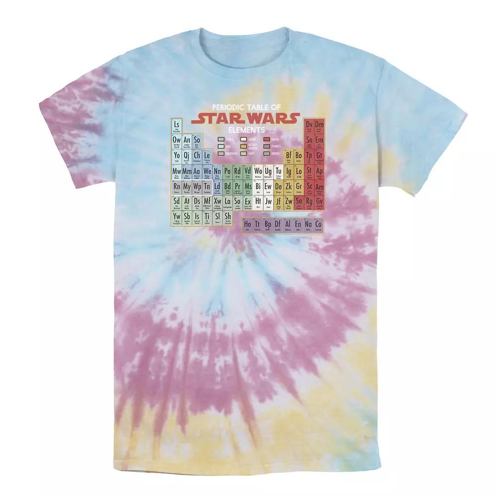 Men's Star Wars Periodic Table of Elements Tee, Size: Small, Blue Pink Light Yellow Product Image