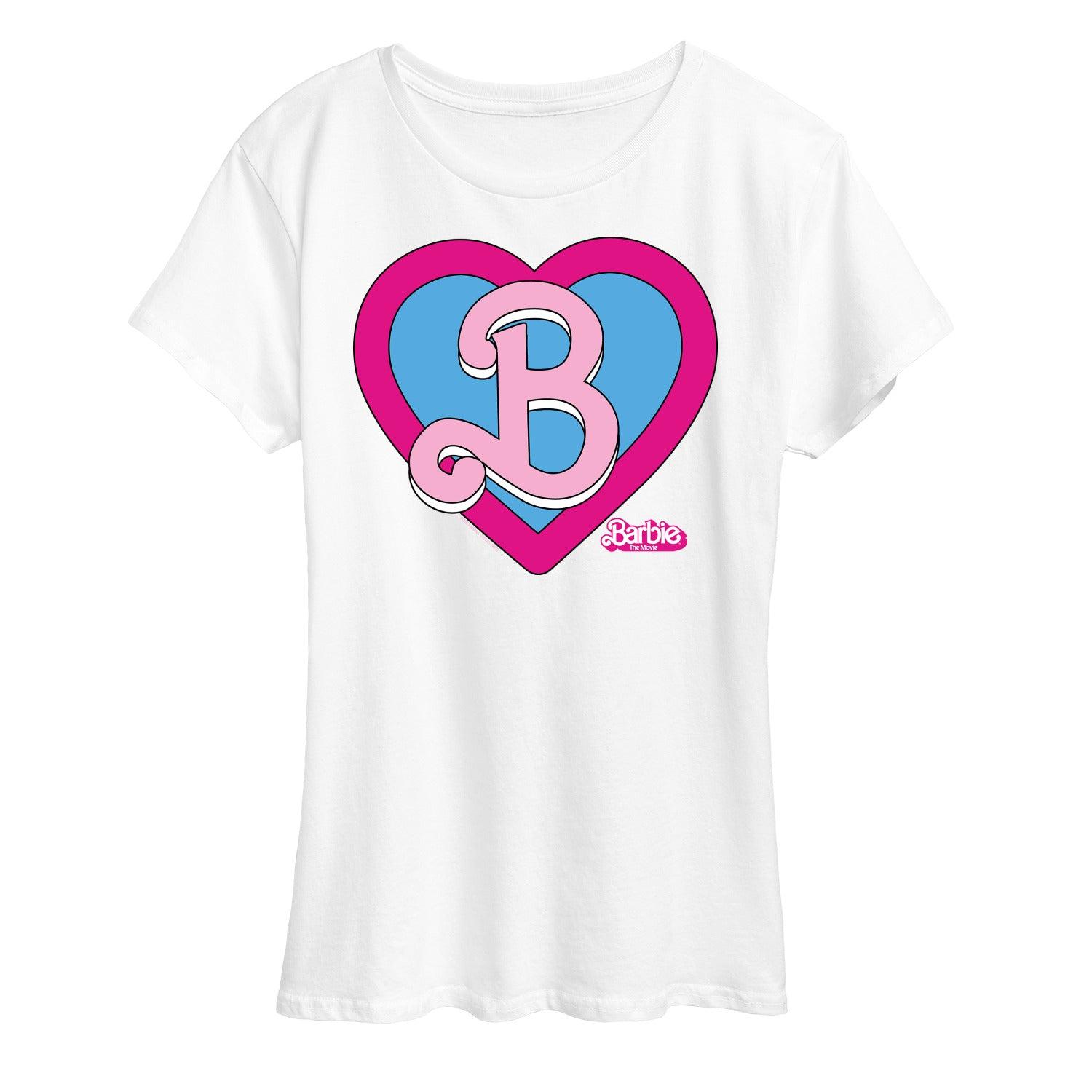 Plus Size Barbie The Movie Heart Crest Graphic Tee, Womens Product Image