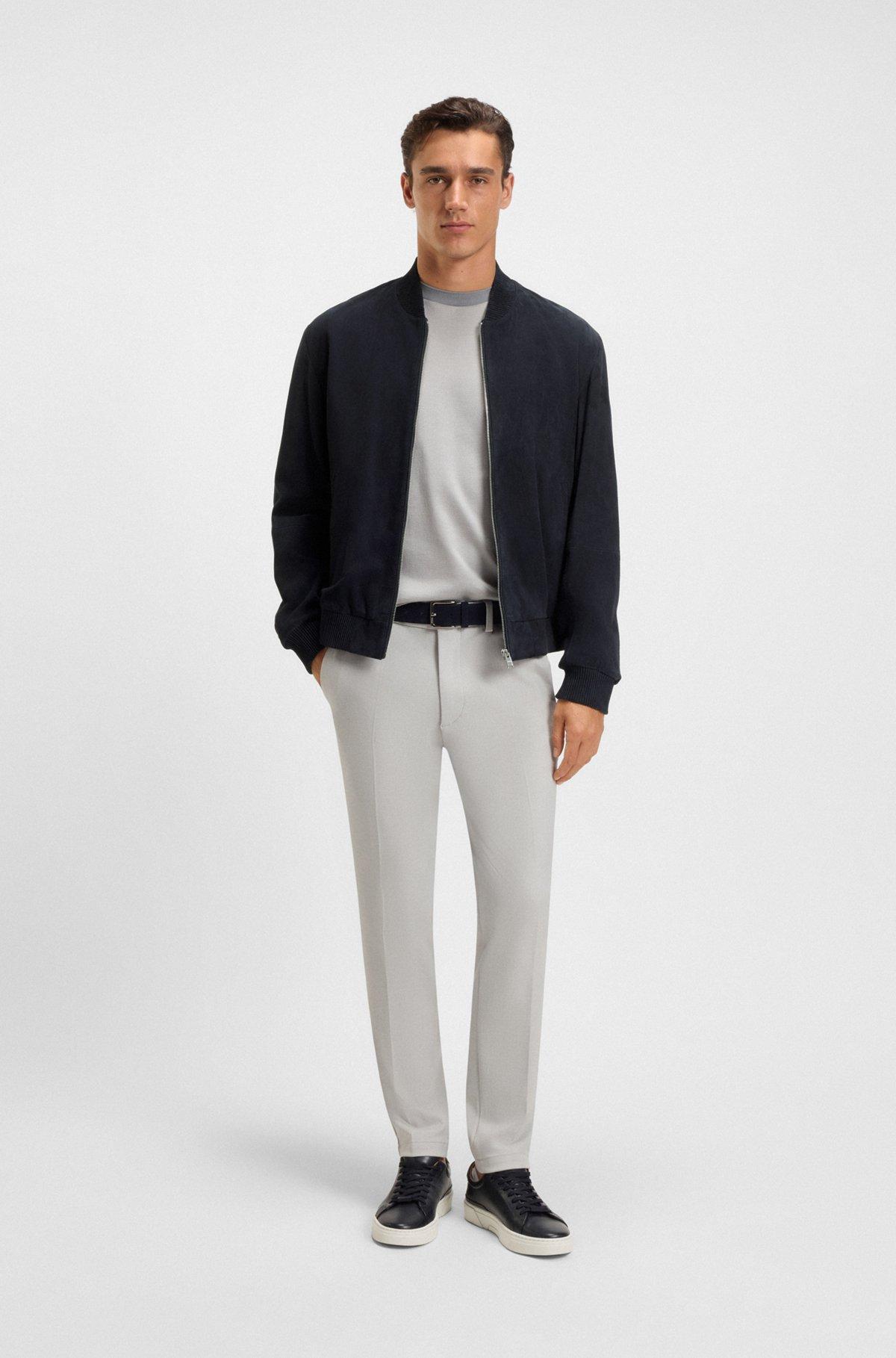 Regular-fit biker jacket in Metis suede Product Image