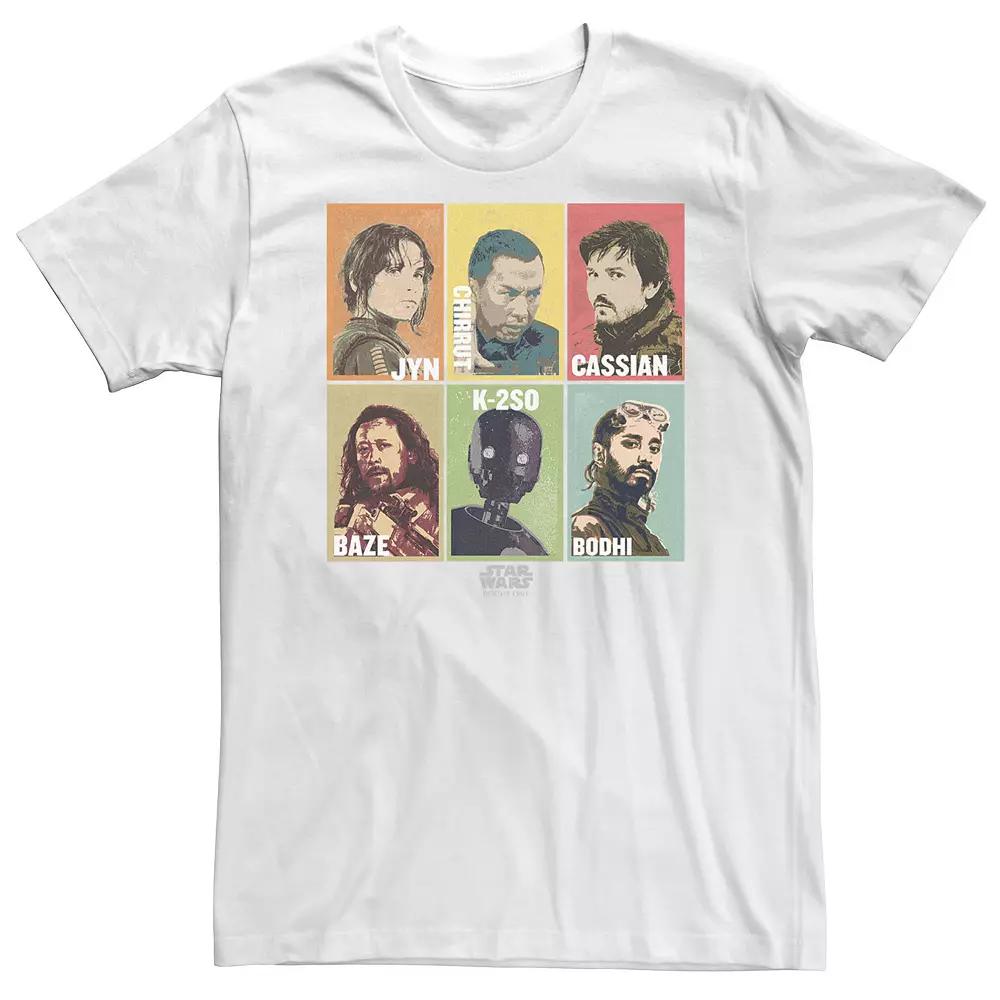Big & Tall Star Wars Rouge One Group Shot Cartoon Panels Tee, Men's,  Product Image