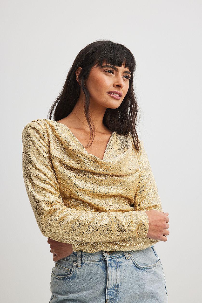 Waterfall Velvet Sequin Top Product Image