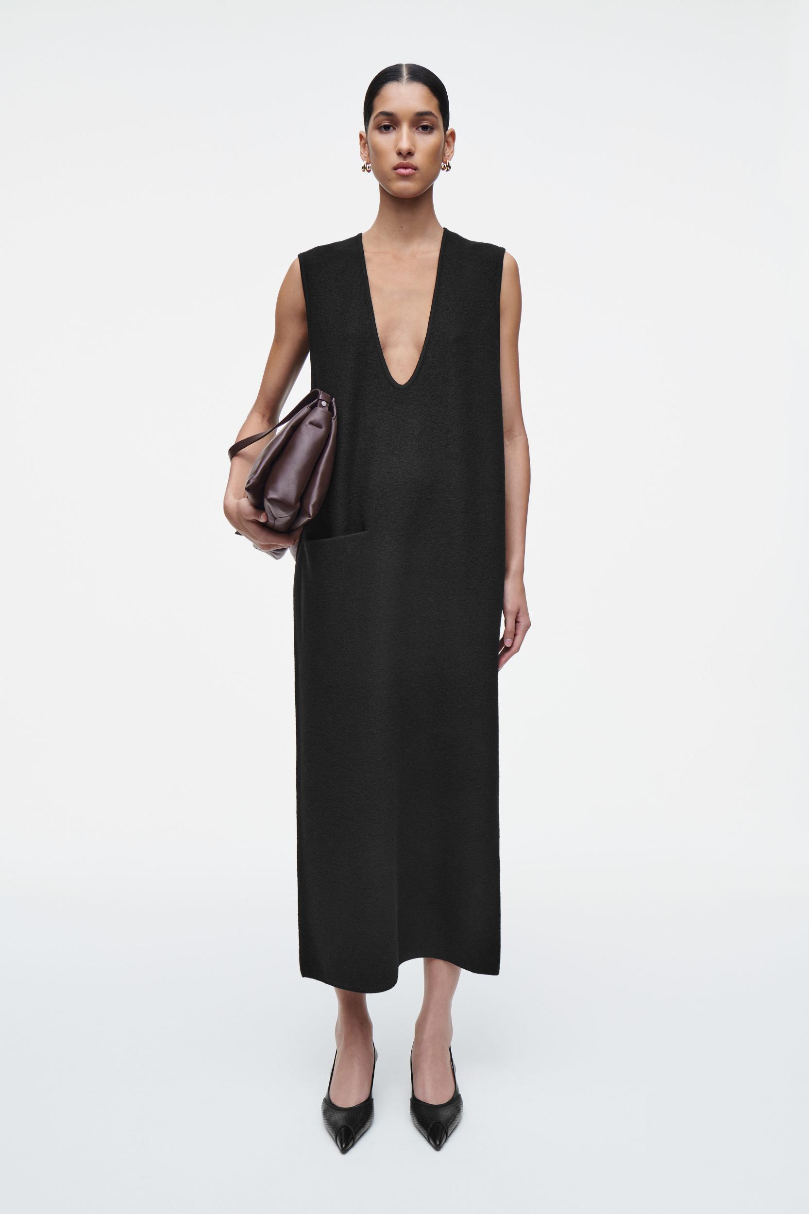 BOILED-WOOL MIDI DRESS Product Image
