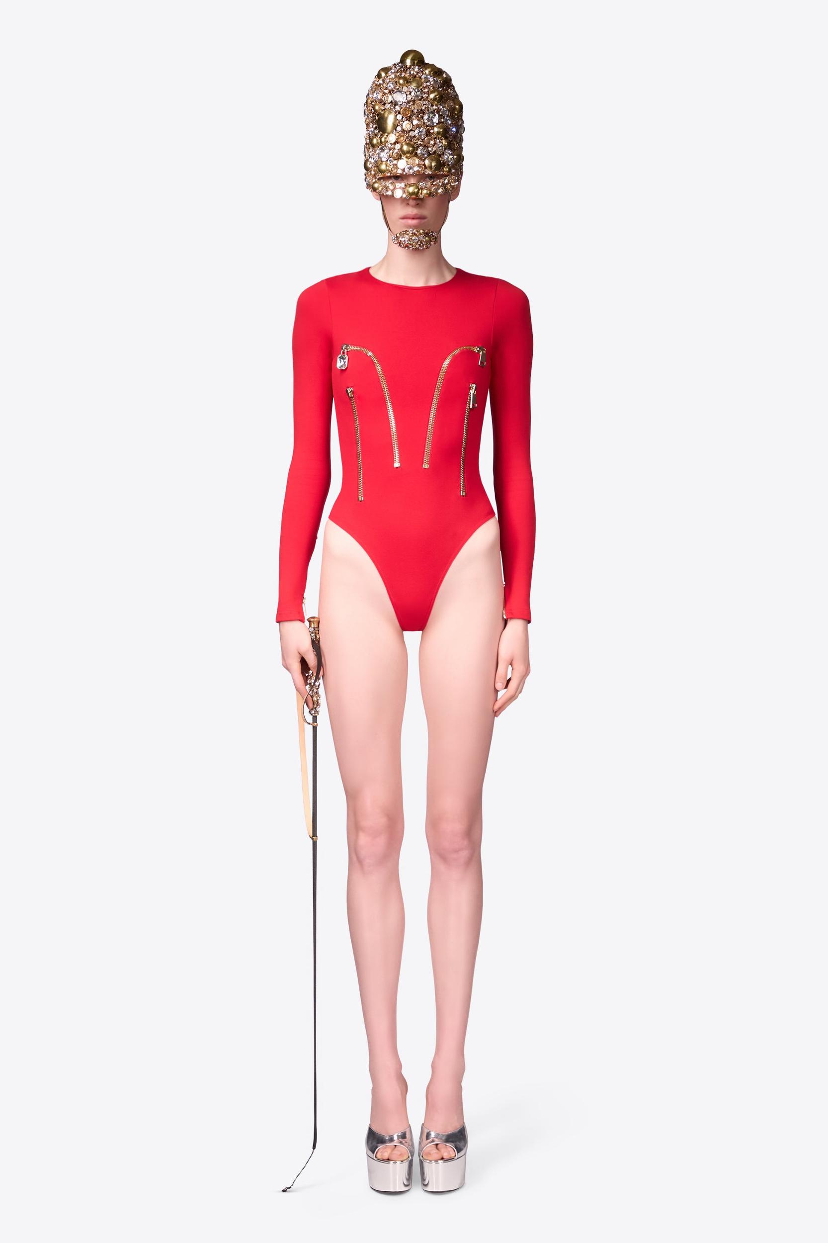 Long Sleeve Zipper Bodysuit Product Image