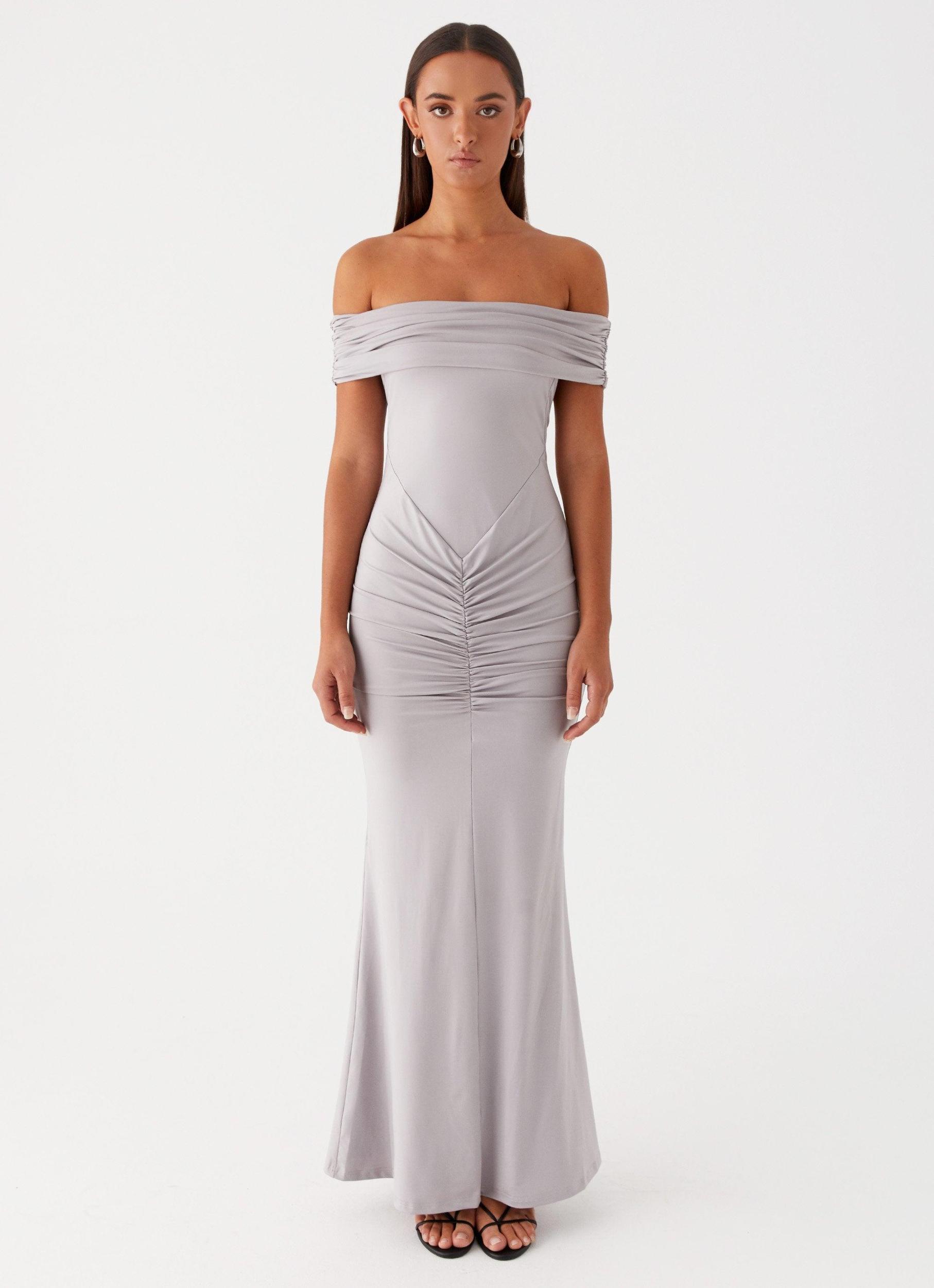 Dancefloor Maxi Dress - Grey Product Image