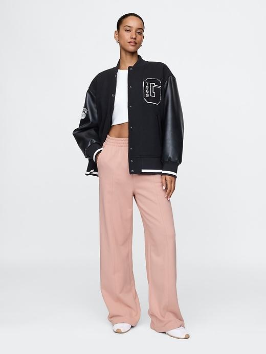Heavyweight French Terry Seamed Wide-Leg Sweatpants Product Image