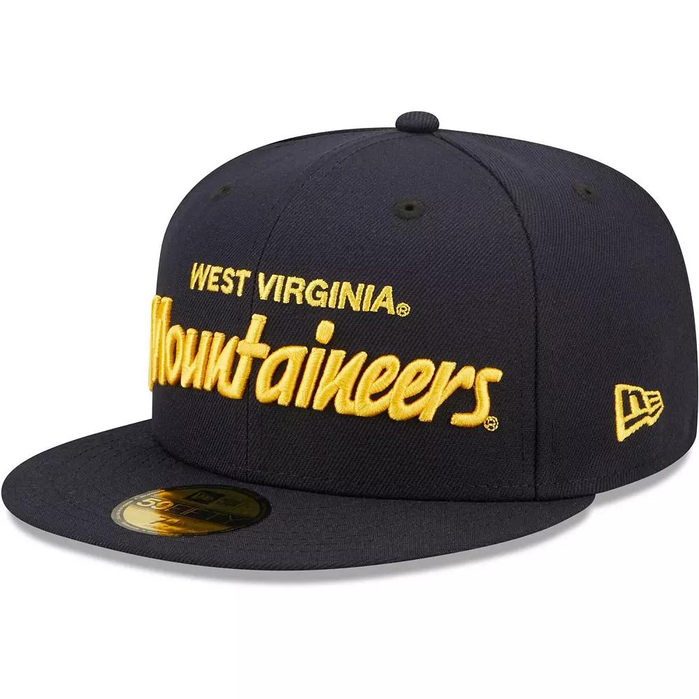 Men's New Era Navy West Virginia Mountaineers Griswold 59FIFTY Fitted Hat,  Product Image