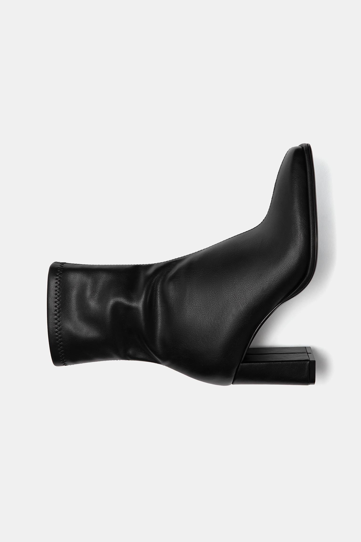 Stretch heeled ankle boots Product Image