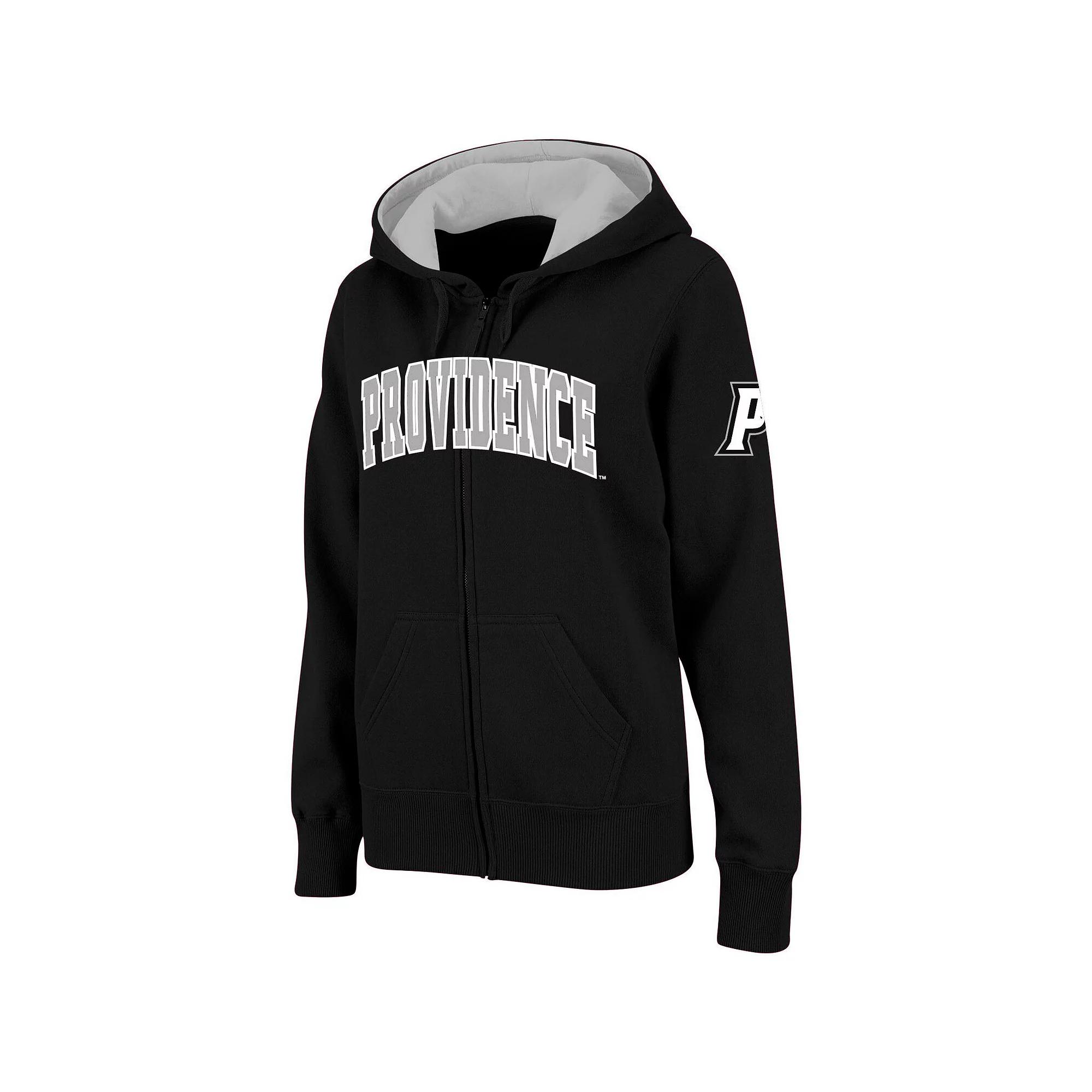 Women's Stadium Athletic Black Providence Friars Arched Name Full-Zip Hoodie, Size: XL, Prv Black Product Image
