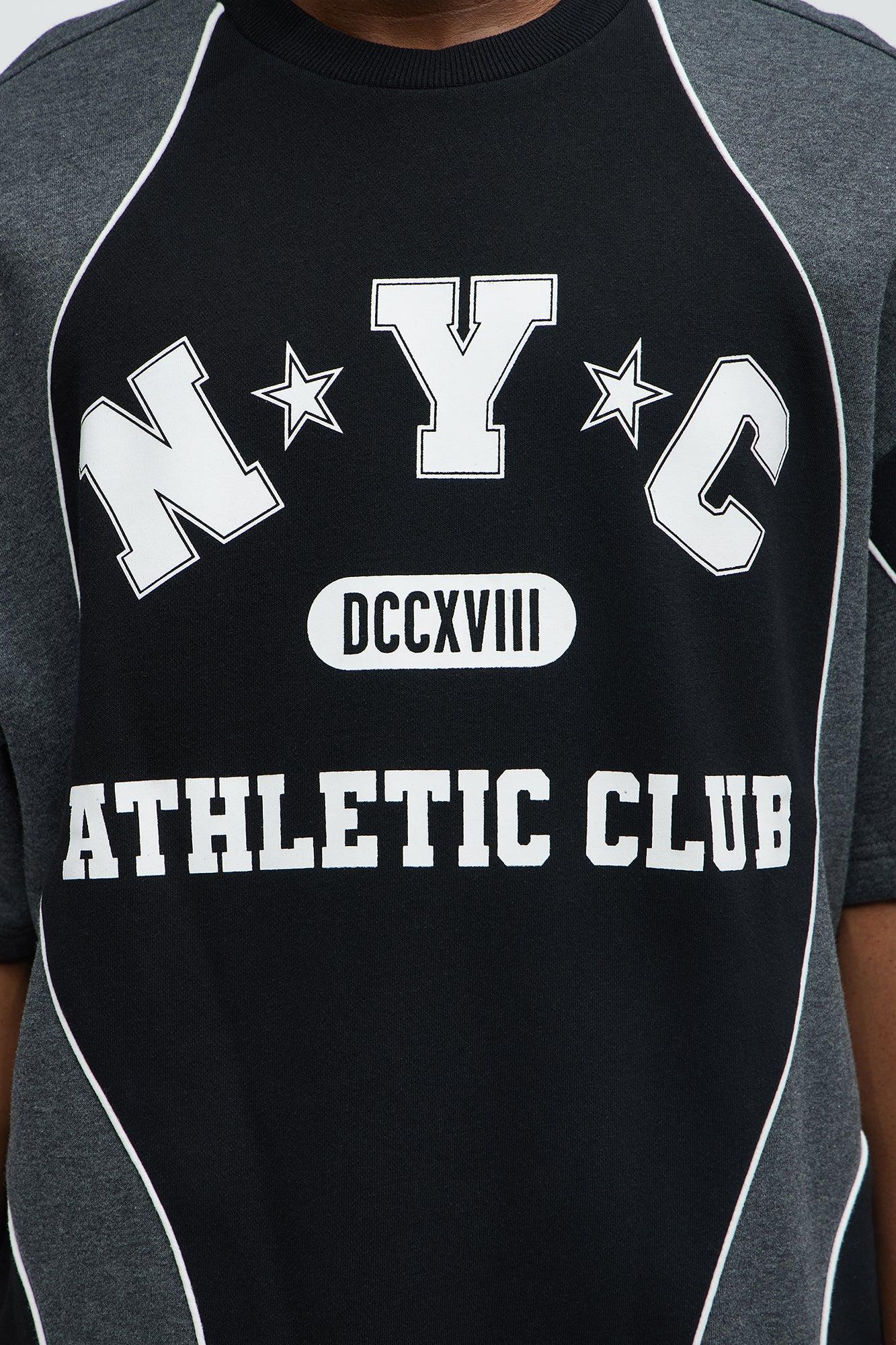 Tyson NYC Athletic Oversized Short Sleeve Tee - Black/combo Product Image