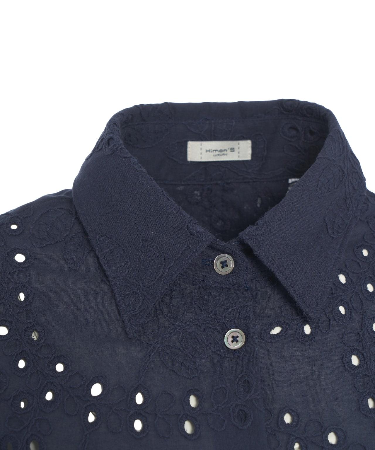 Blouse with perforated embroidery Product Image