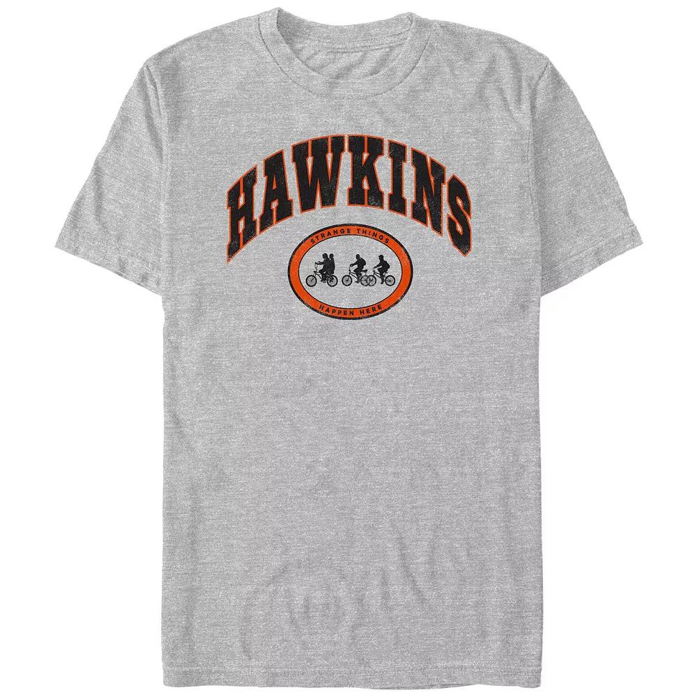 Big & Tall Stranger Things Hawkins Graphic Tee, Men's, Size: XXL Tall, Athletic Grey Product Image