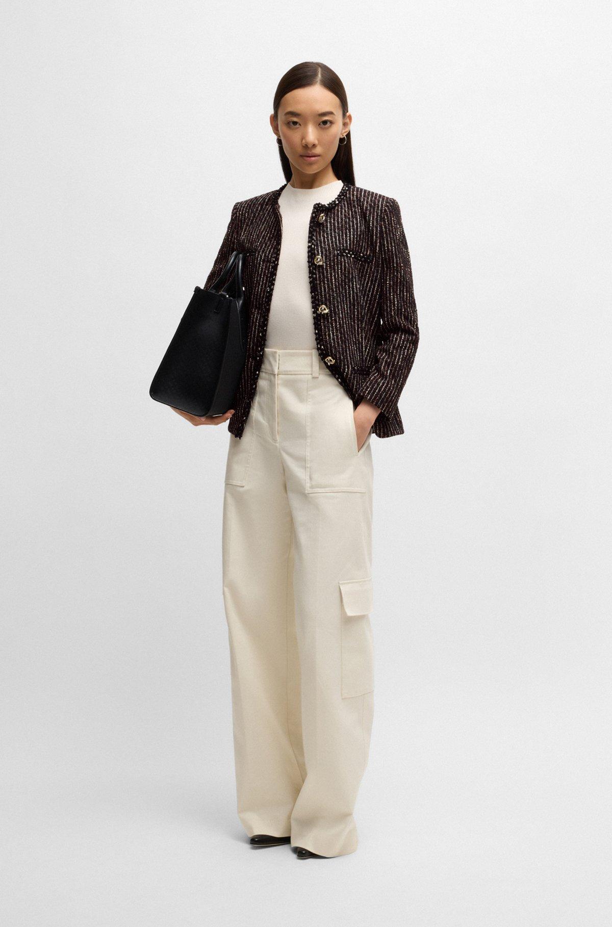 Slim-fit blazer in multicolored bouclé Product Image