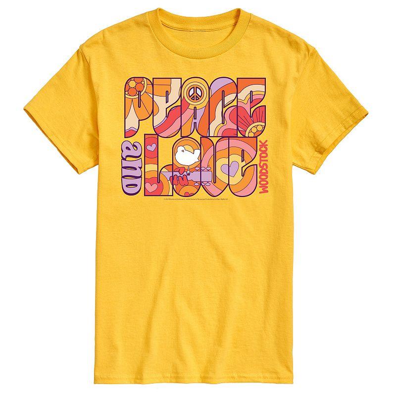 Men's Woodstock Peace And Love Graphic Tee,  Product Image