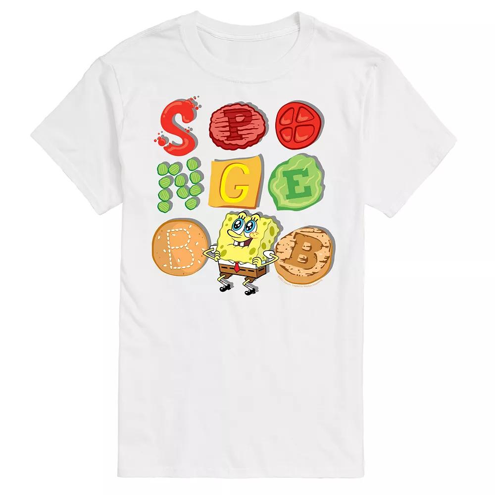 Big & Tall SpongeBob SquarePants Krabby Patty Contents Graphic Tee, Men's,  Product Image