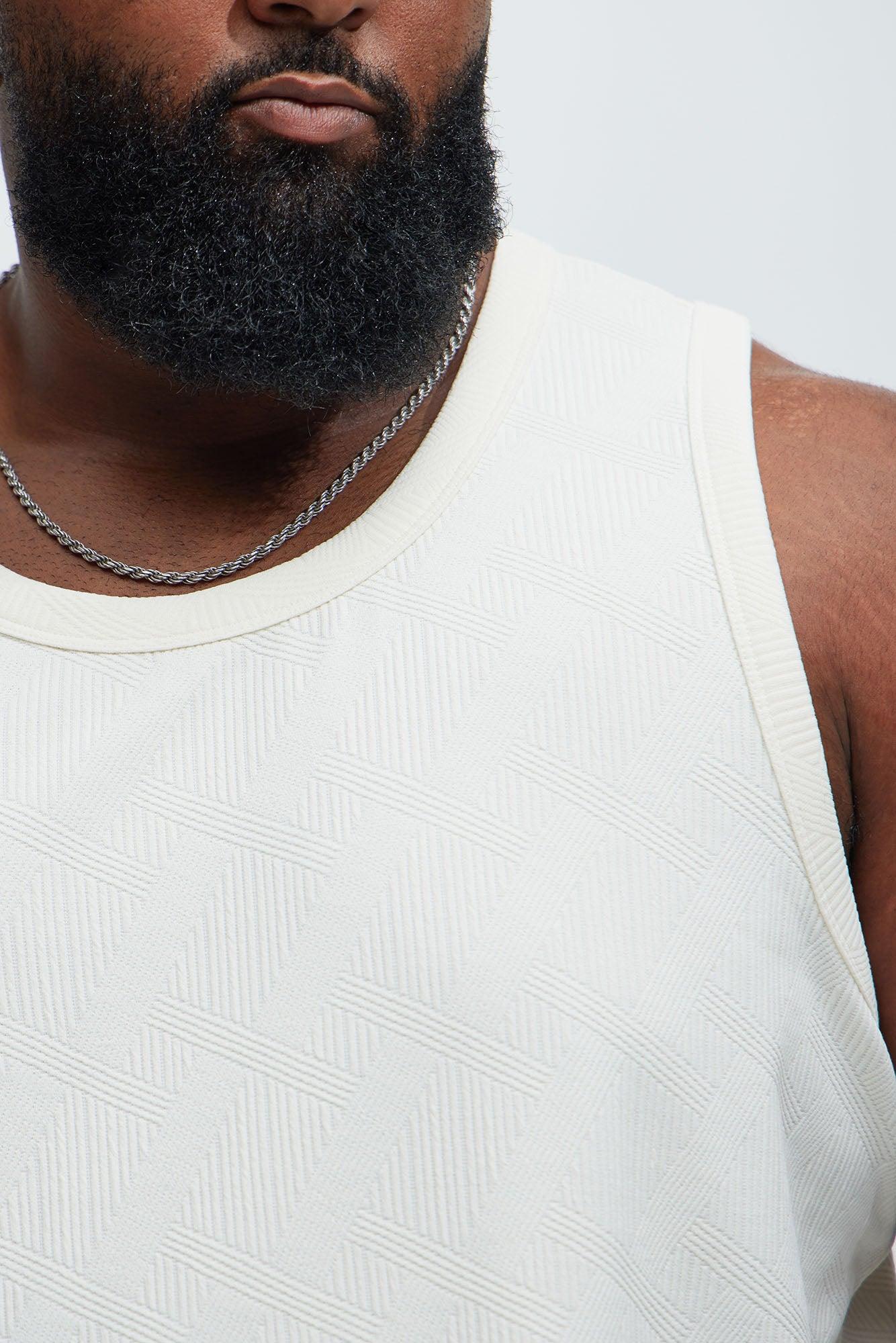 Benji Textured Tank Top - Cream Product Image