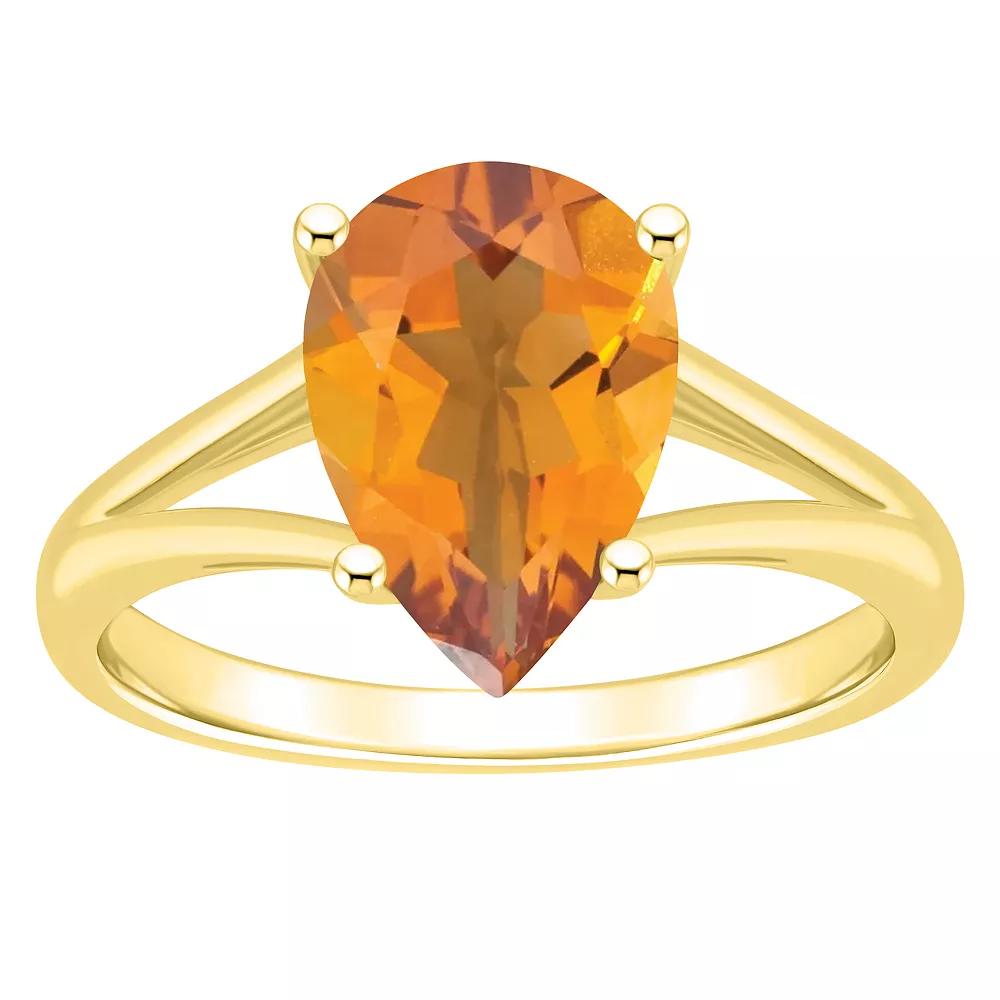 Alyson Layne 14k Gold Pear Shape Citrine Ring, Womens Product Image