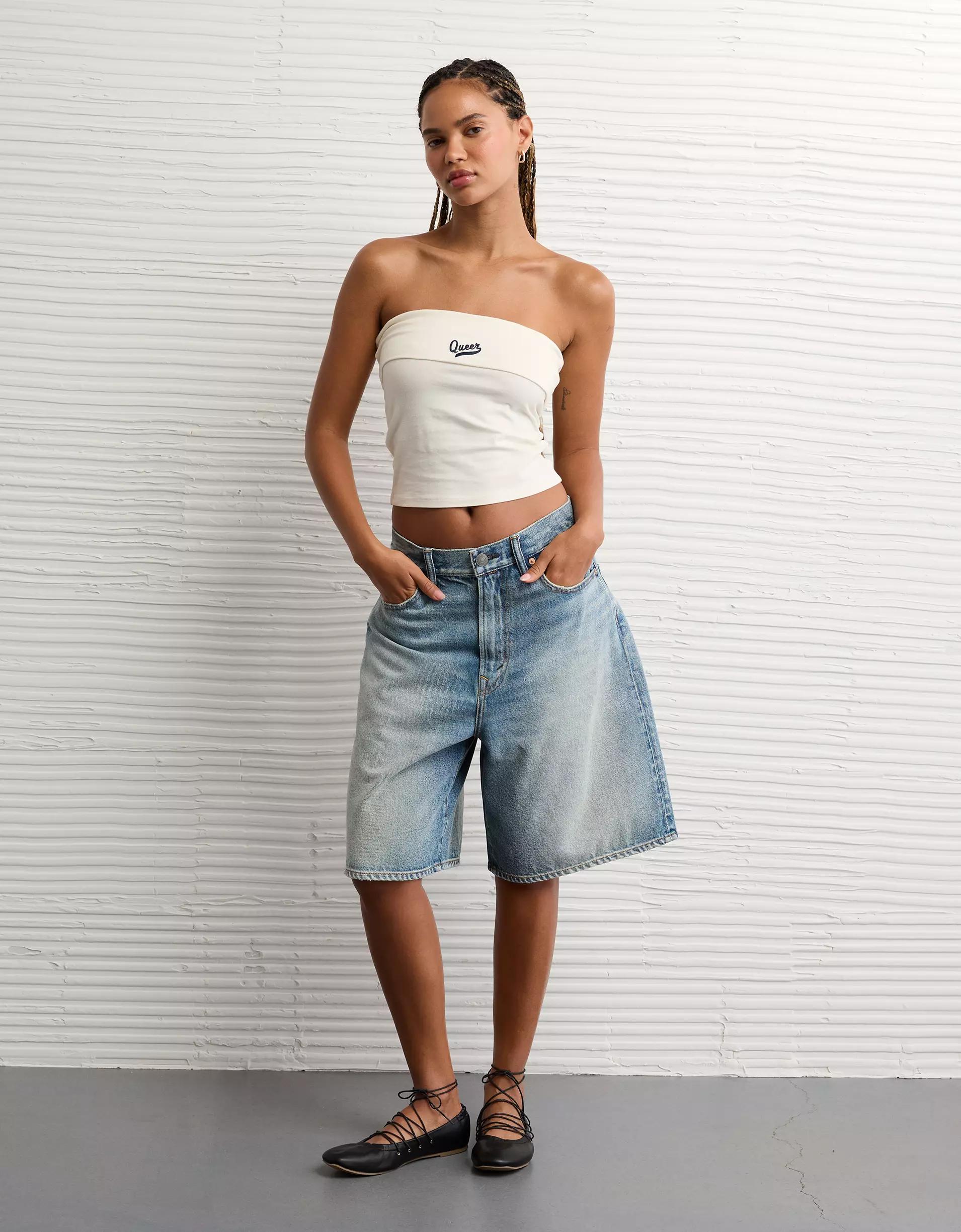 AE Pride Foldover Graphic Tube Top Product Image