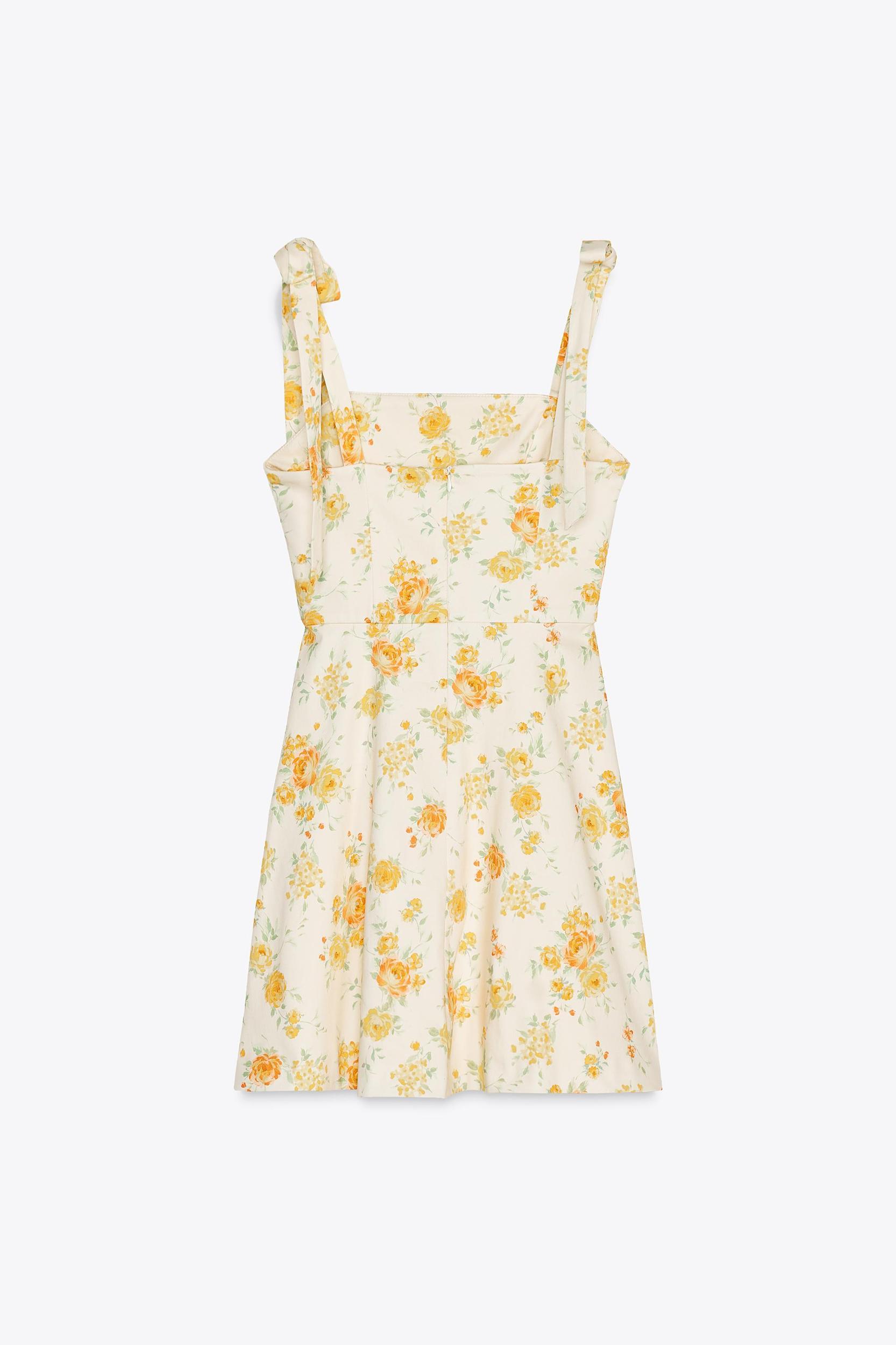 FLORAL POPLIN BOW DRESS Product Image