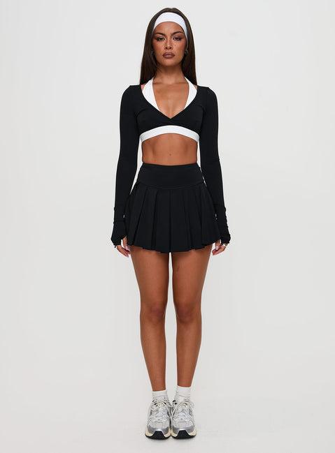 Dynamic Pleat Active Skort Black Product Image