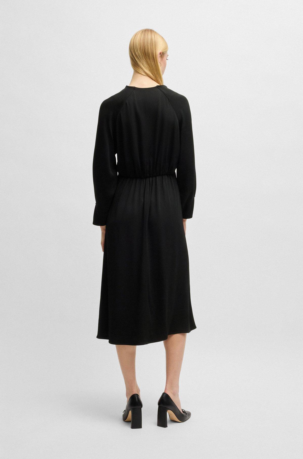 V-neck dress with button cuffs Product Image