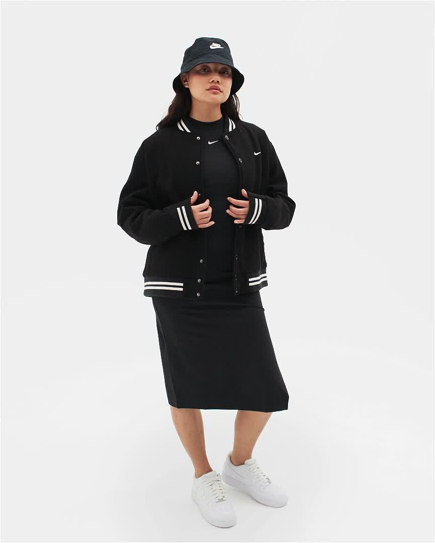 Womens Nike Sportswear Essential Tight Midi Dress | DV7878-010 Product Image