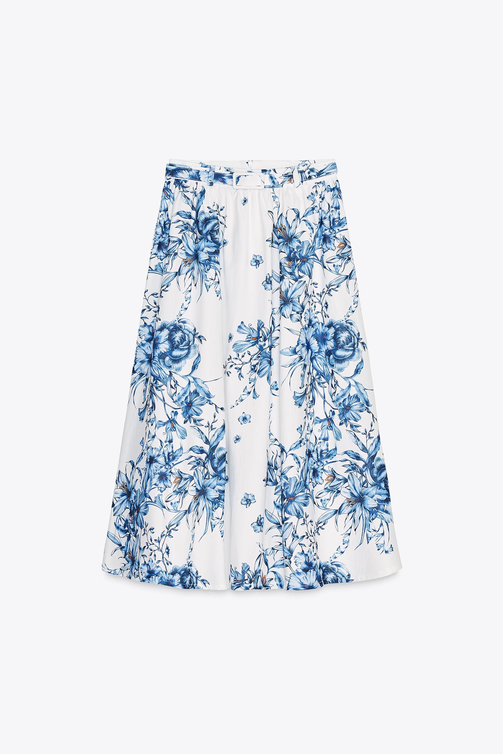 FLORAL PRINT MAXI SKIRT Product Image