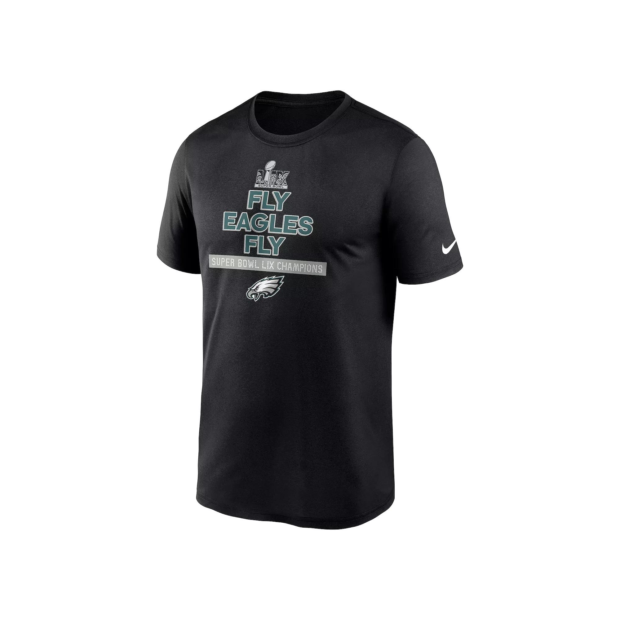 Men's Nike Philadelphia Eagles Super Bowl LIX Champions Fly Eagles Fly Tee, Size: XXL, Black Product Image