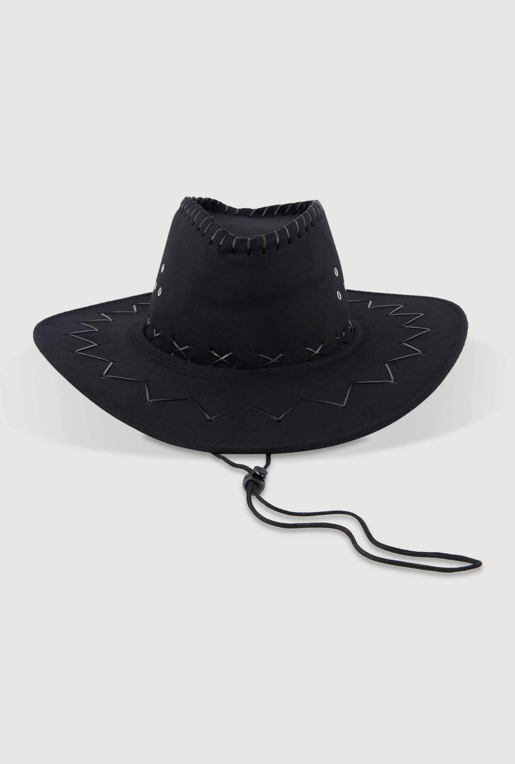 Stylish Lace Up Cowboy Hat Female Product Image