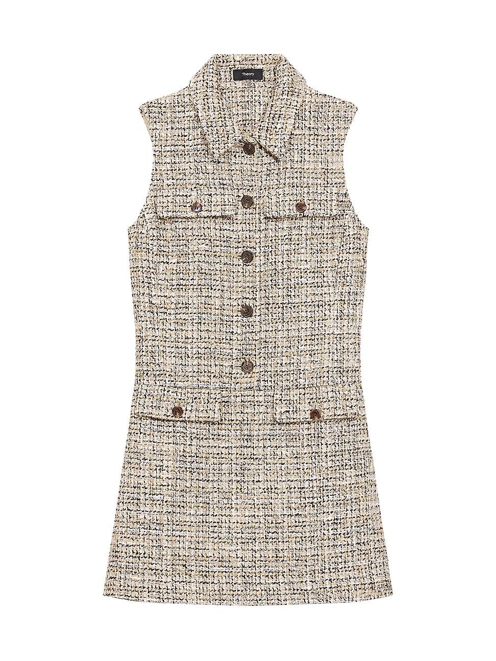 Womens Tweed Sleeveless Minidress Product Image