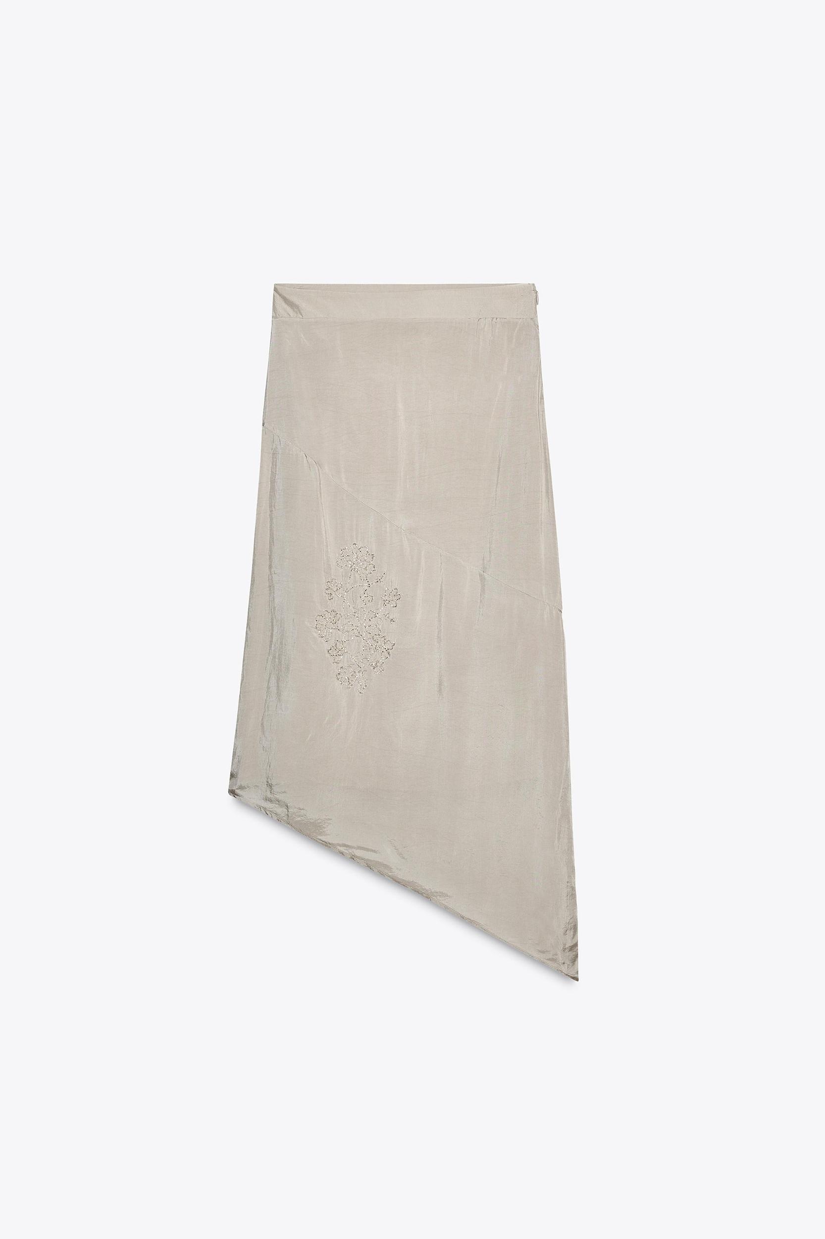 ZW COLLECTION EMBROIDERED ASYMMETRIC SKIRT Product Image