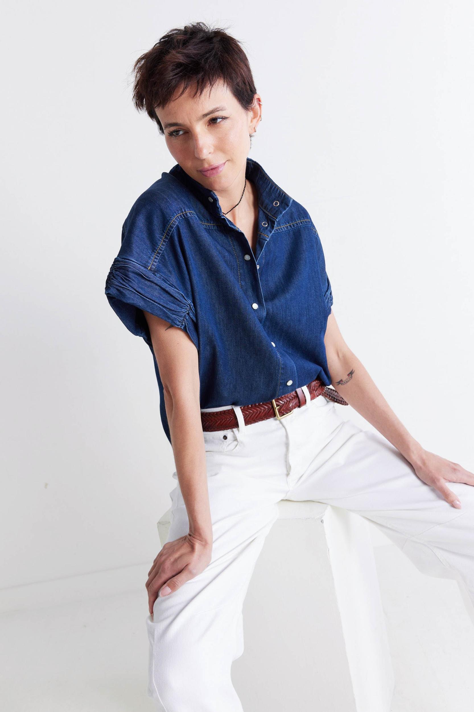 Always Chic Denim Blouse Product Image