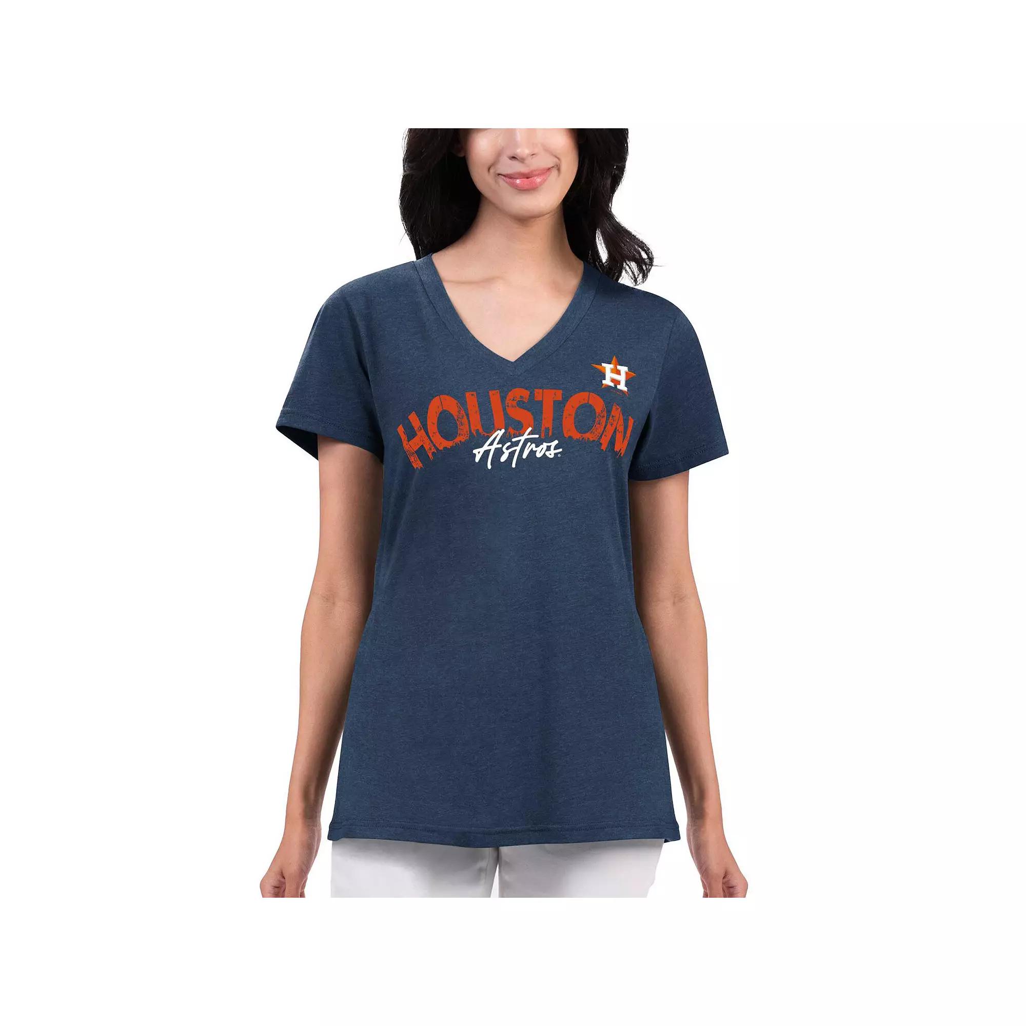 Women's G-III 4Her by Carl Banks Navy Atlanta Braves Key Move V-Neck T-Shirt, Size: XS, Blue Product Image