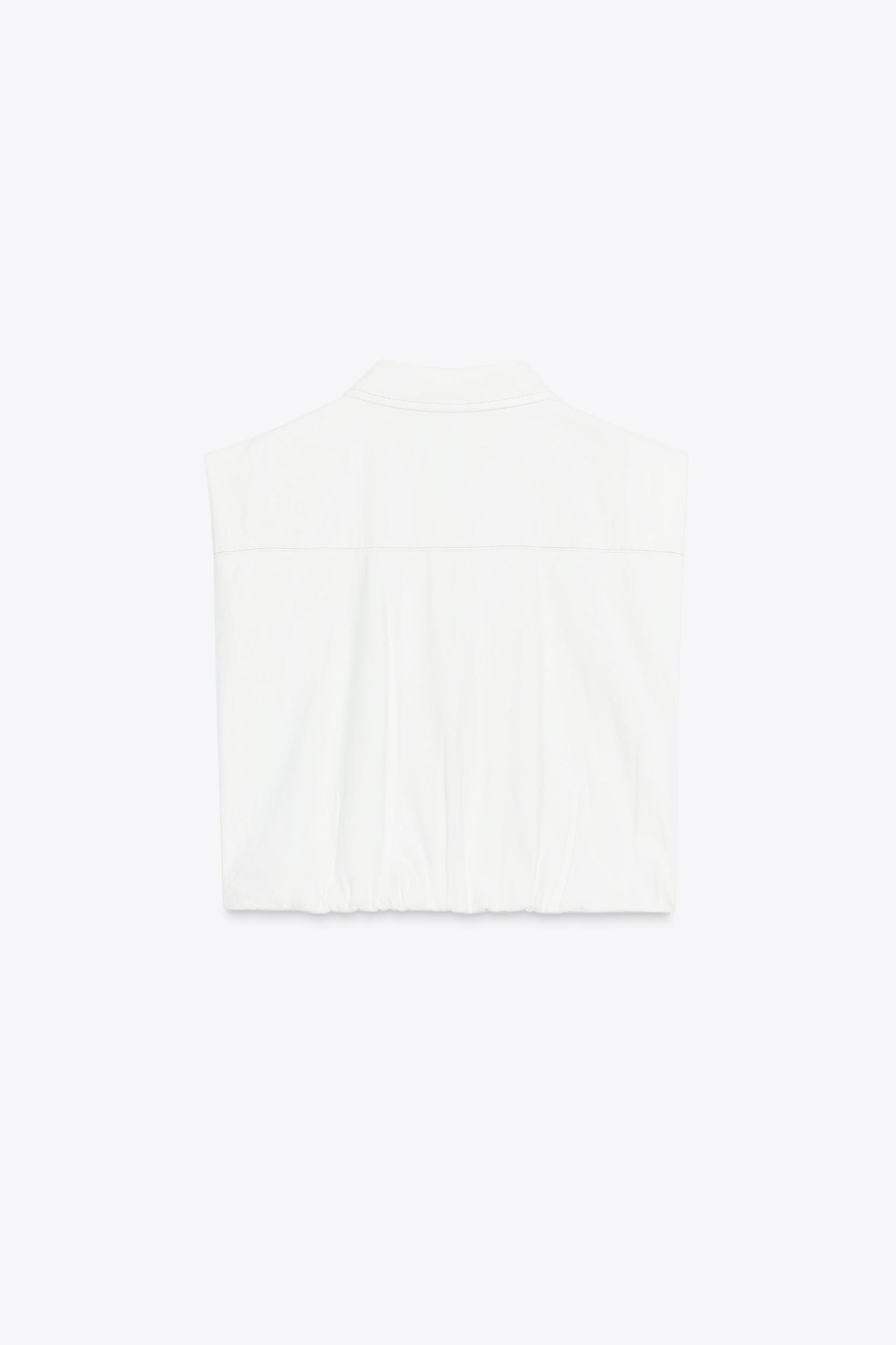 TOPSTITCHING ELASTIC HEM VEST Product Image