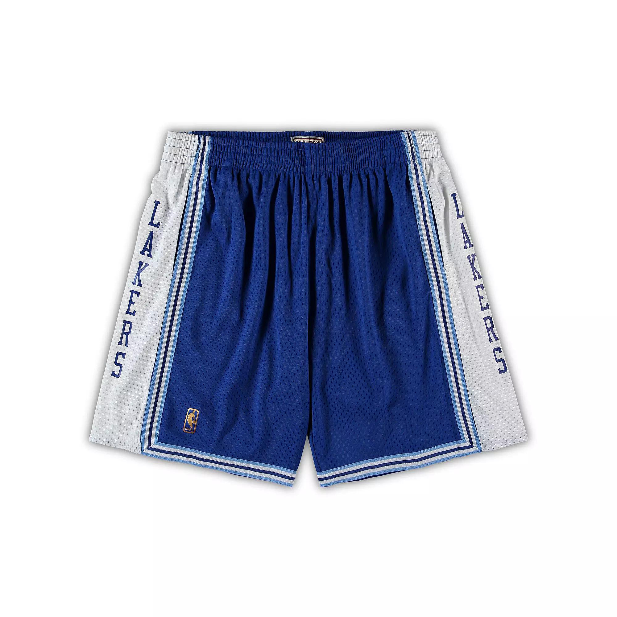 Men's Mitchell & Ness Royal Los Angeles Lakers Big & Tall Hardwood Classics Team Swingman Shorts,  Product Image