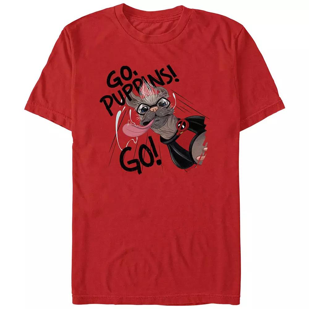 Men's Deadpool And Wolverine Dogpool Go Puppins Graphic Tee, Size: XXL, Red Product Image